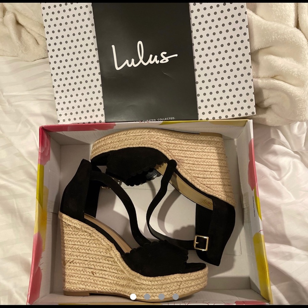 Black Espadrille wedges